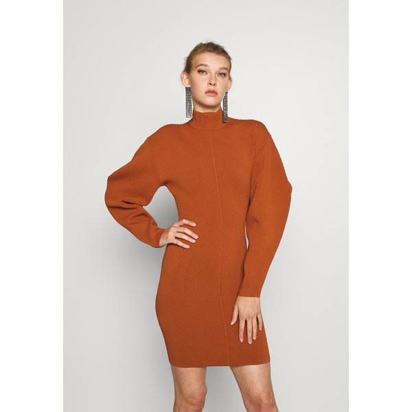 エルベ レジェ レディース ワンピース トップス CONTOUR MINI DRESS - Jumper dress - cognac cognac