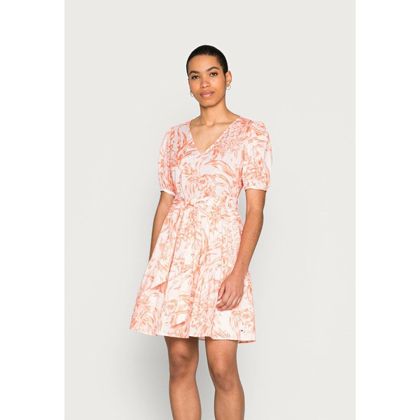 トミー ヒルフィガー レディース ワンピース トップス VOILE PRINTED KNEE DRESS - Day dress - pineapple island/sunset peach pineappl