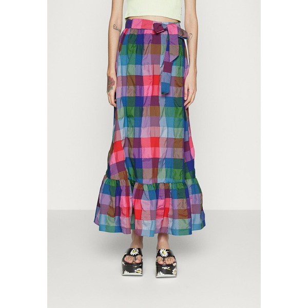 ケイト スペード レディース スカート ボトムス MADRAS TIE WAIST SKIRT - Maxi skirt - blue/multi blue/multi