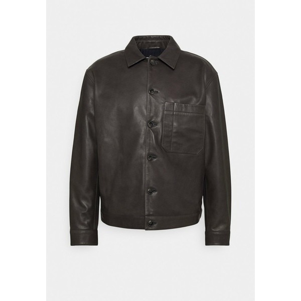 クローズド メンズ コート アウター WORKER JACKET - Leather jacket - dark nickel dark nickel