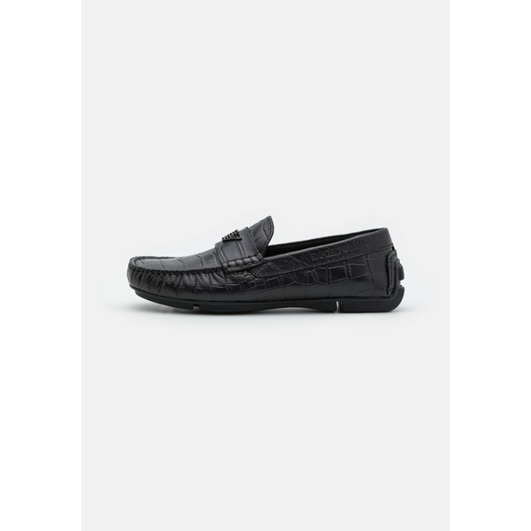 エンポリオ アルマーニ メンズ スリッポン・ローファー シューズ Slip-ons - black black