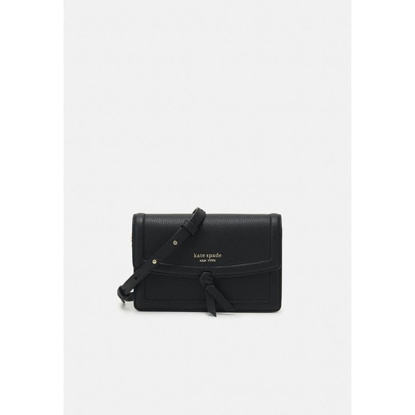 ケイト スペード レディース ショルダーバッグ バッグ KNOTT PEBBLED FLAP CROSSBODY - Across body bag - black black