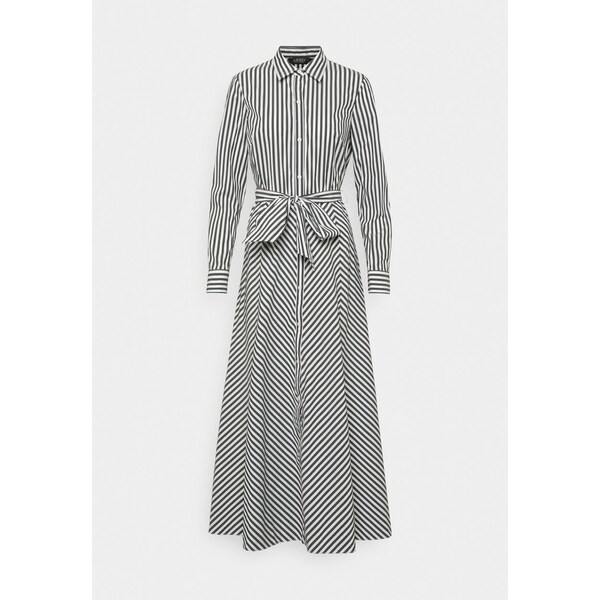 ラルフローレン レディース ワンピース トップス STRIPED MAXI SHIRTDRESS - Shirt dress - black/cream black/cream