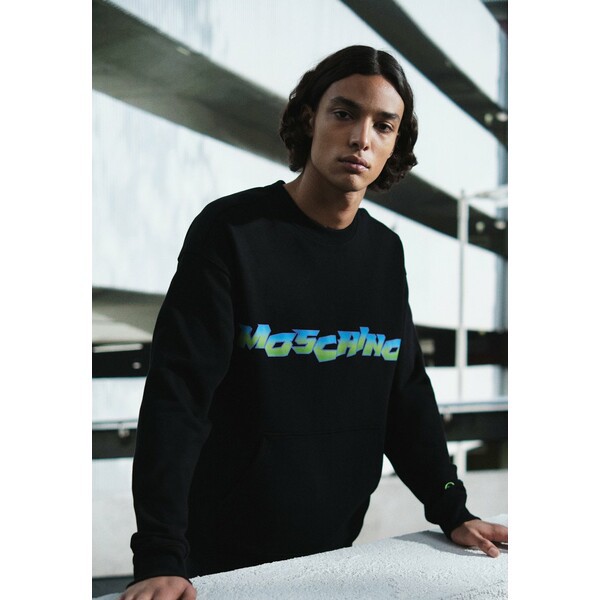 モスキーノ メンズ パーカー・スウェットシャツ アウター Sweatshirt - black black