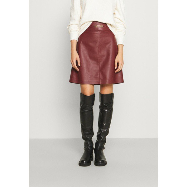 バリー レディース スカート ボトムス Leather skirt - heritage red heritage red