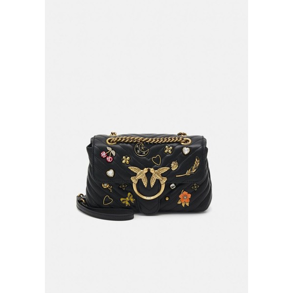 ピンコ レディース ショルダーバッグ バッグ LOVE MINI LADY PUFF MAGIC PINS - Across body bag - nero/antique gold nero/antique gold