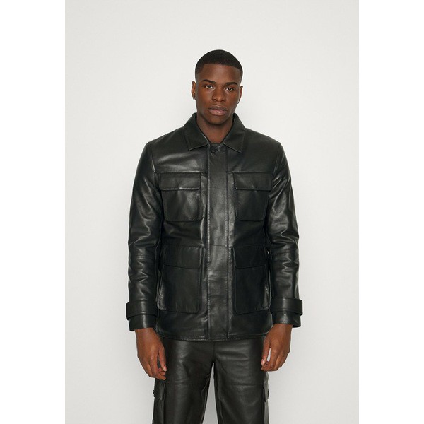 デッドウッド メンズ コート アウター FELDER - Leather jacket - black black