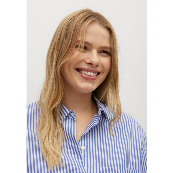 定番人気格安◞ ビオレタ Button-down blouse - dark blue dark blueの通販はau PAY マーケット - asty|商品ロットナンバー:497164222 バイ マンゴ レディース シャツ トップス 高評価即納