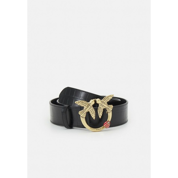 ピンコ レディース ベルト アクセサリー LOVE BELT PELLE COCCO - Waist belt - nero/antique gold-coloured nero/antique gold-coloured