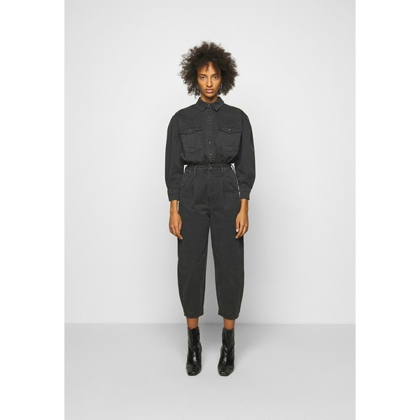 フレームデニム レディース ワンピース トップス PLEATED BARREL LEG - Jumpsuit - washed black washed black