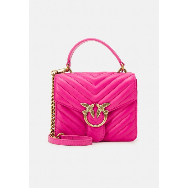 ピンコ レディース ショルダーバッグ バッグ LOVE MINI TOP HANDLE CHEVRON - Across body bag - fucsia/antique gold fucsia/antique g