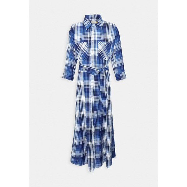 ラルフローレン レディース ワンピース トップス PLAID COTTON BELTED SHIRTDRESS - Day dress - navy/white navy/white