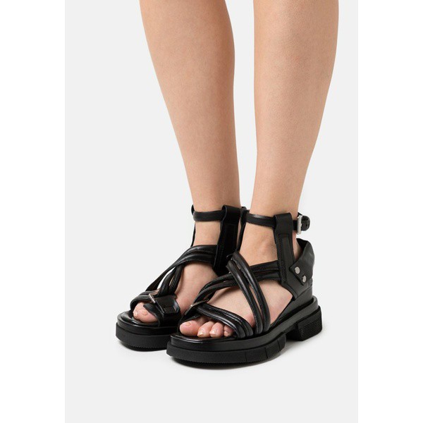 エーエス98 レディース サンダル シューズ CHINO - Platform sandals - nero nero