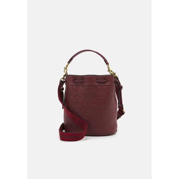 コーチ レディース ショルダーバッグ バッグ SIGNATURE FIELD BUCKET BAG - Across body bag - wine wine