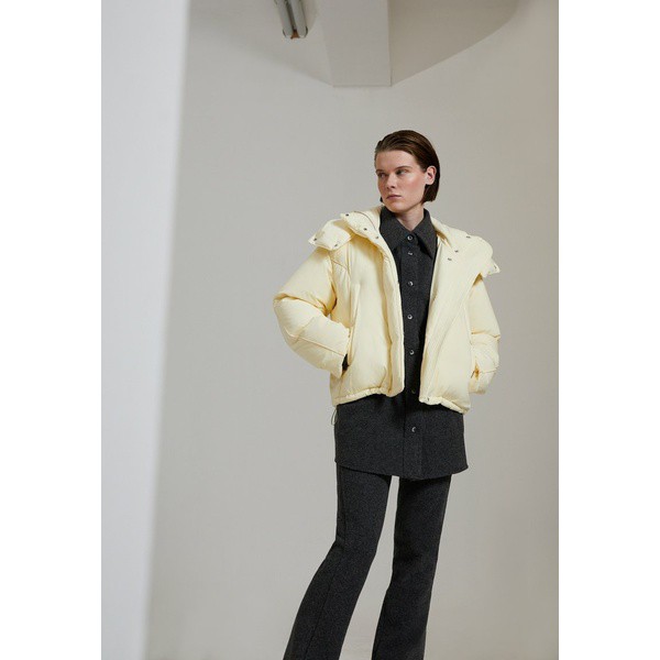 セオリー レディース コート アウター CROPPED PUFFER - Down jacket - vanilla vanilla