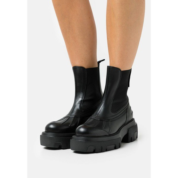 エムエスジイエム レディース ブーツ＆レインブーツ シューズ STIVALE DONNA BOOT - Platform ankle boots - black black