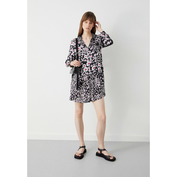 ザ・クープルス レディース ワンピース トップス ROBE DETAIL TAILLES MOTIF - Day dress - black/pink black/pink