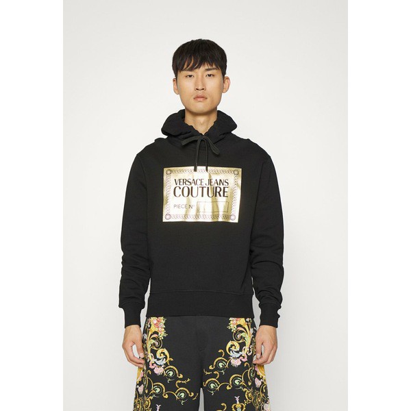 ベルサーチ メンズ パーカー・スウェットシャツ アウター PIECE TEXT FOIL - Hoodie - black black