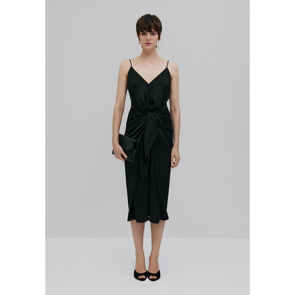 マッシモ ドゥッティ レディース ワンピース トップス STUDIO - SATIN KNOTTED DRESS - Cocktail dress / Party dress - black black