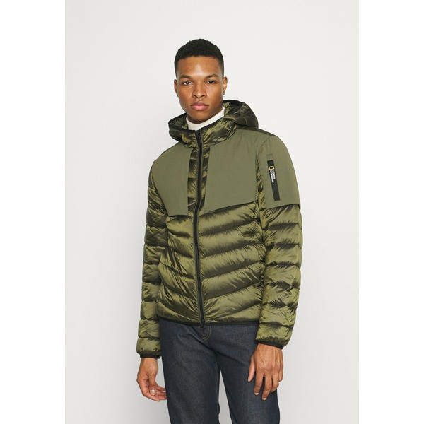 ナショナルジオグラフィック メンズ コート アウター HOODED JACKET WITH FILLER - Light jacket - moss moss