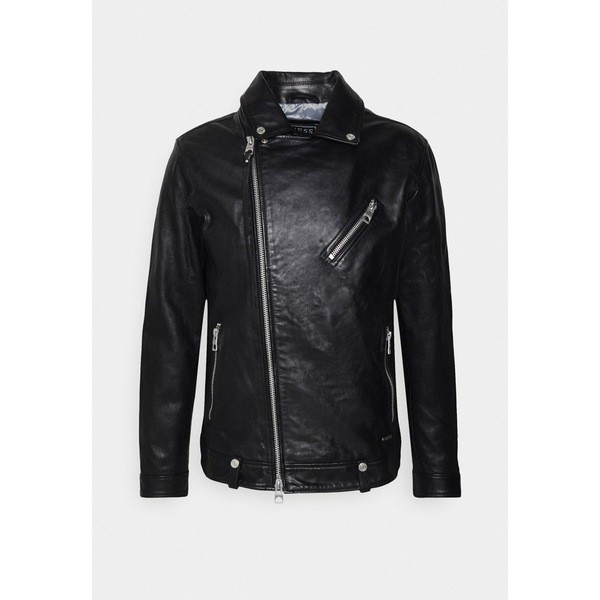 ゲス メンズ コート アウター PERFECTO JACKET - Leather jacket - jet black jet black