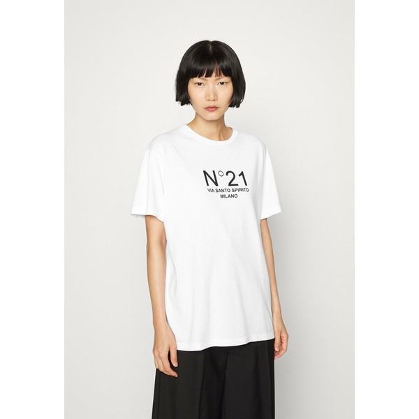 ヌメロ ヴェントゥーノ レディース Tシャツ トップス Print T-shirt - bianco ottico bianco ottico