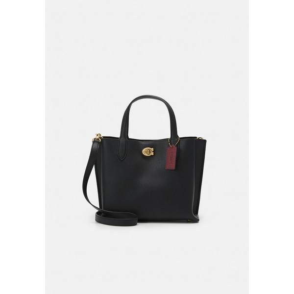 コーチ レディース トートバッグ バッグ POLISHED WILLOW TOTE - Tote bag - black black