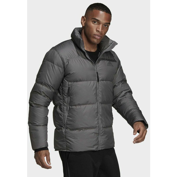 アディダス メンズ コート アウター BIG BAFFLE HOODED - Down jacket - grey grey