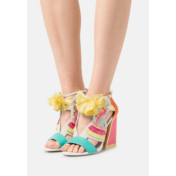 カットマコニー レディース サンダル シューズ AYA - High heeled sandals - blanc/multi-coloured blanc/multi-coloured