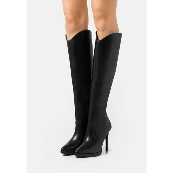 スティーブン ニューヨーク レディース ブーツ＆レインブーツ シューズ DAVINA - Over-the-knee boots - black black