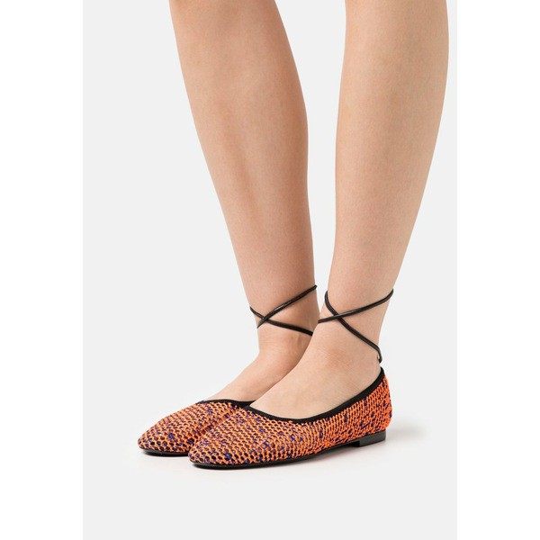 エムエスジイエム レディース パンプス シューズ SCARPA DONNA/WOMAN`S SHOES - Ankle strap ballet pumps - orange orange