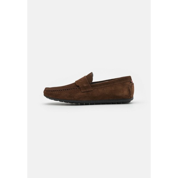 フューゴ メンズ スリッポン・ローファー シューズ DANDY - Slip-ons - dark brown dark brown