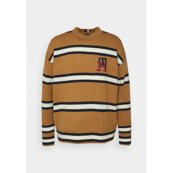 トミー ヒルフィガー メンズ パーカー・スウェットシャツ アウター MONOGRAM CREW NECK - Jumper - desert khaki desert khaki