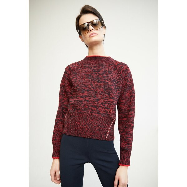 ヴィクトリア ベッカム レディース パーカー・スウェットシャツ アウター SQUARE NECKLINE - Jumper - navy/bright red mouline navy/bri