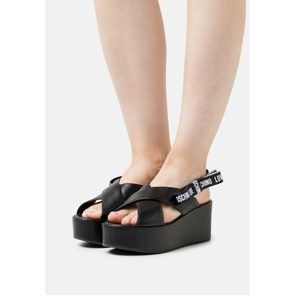 ラブ モスキーノ レディース サンダル シューズ Platform sandals - nero nero