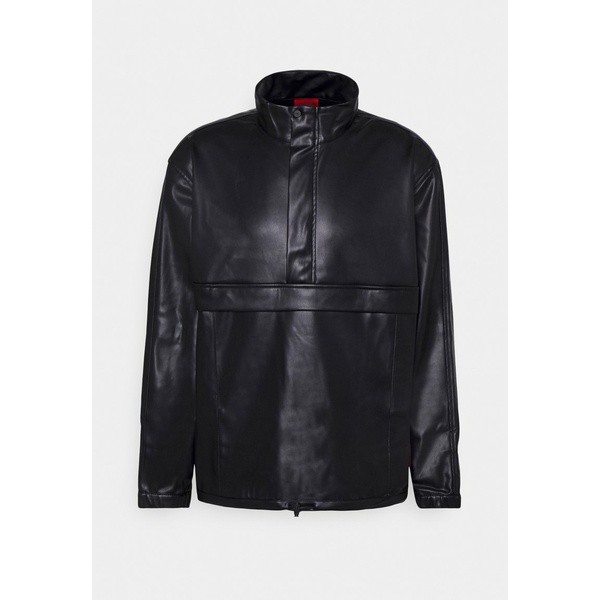 フューゴ メンズ コート アウター ELLONS - Faux leather jacket - black black