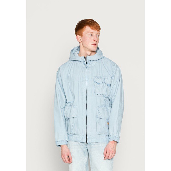 カーハート メンズ コート アウター BERM JACKET - Summer jacket - frosted blue garment dyed frosted blue garment dyed