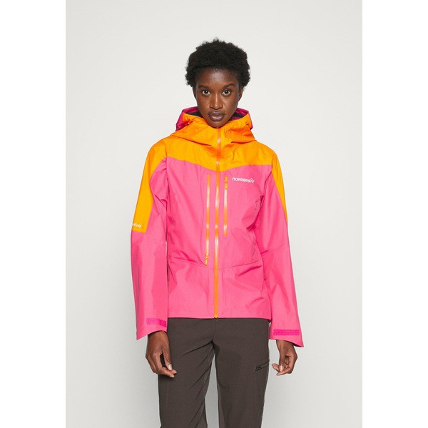 ノローナ レディース コート アウター FALKETIND PACLITE JACKET - Hardshell jacket - orange popsicle/honeysuckle orange popsicle/ho