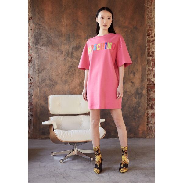 モスキーノ レディース ワンピース トップス LOGO - Jersey dress - fucsia fucsia