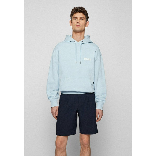 ボス メンズ パーカー・スウェットシャツ アウター Hoodie - light blue light blue