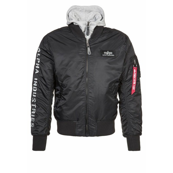 アルファインダストリーズ メンズ コート アウター MA1DTECSE - Light jacket - black/grey black/grey