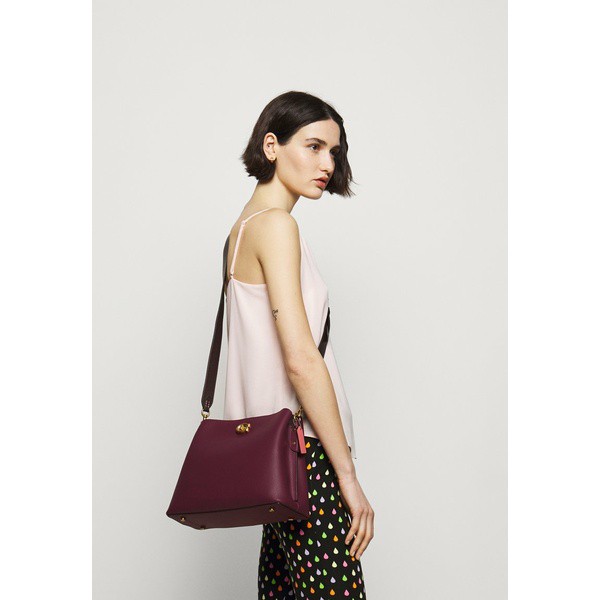 コーチ レディース ハンドバッグ バッグ COLORBLOCK WILLOW SHOULDER BAG - Handbag - black/cherry/multi black/cherry/multi