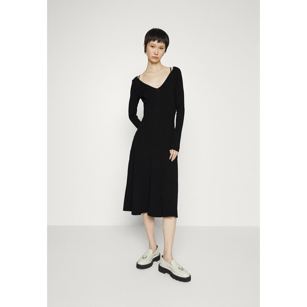 プロエンザ スクーラー ホワイト レーベル レディース ワンピース トップス LIGHTWEIGHT V-NECK DRESS - Jumper dress - black black