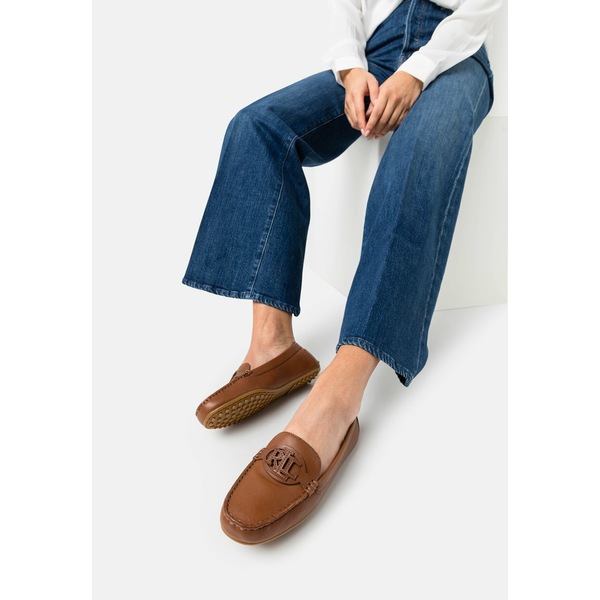 ファッション通販店 ラルフローレン レディース スリッポン ローファー シューズ Brynn Burnished Leather Driver Slip Ons Deep Saddle Tan Deep Saddl 公式通販 オンラインストア Cuncunita Cl