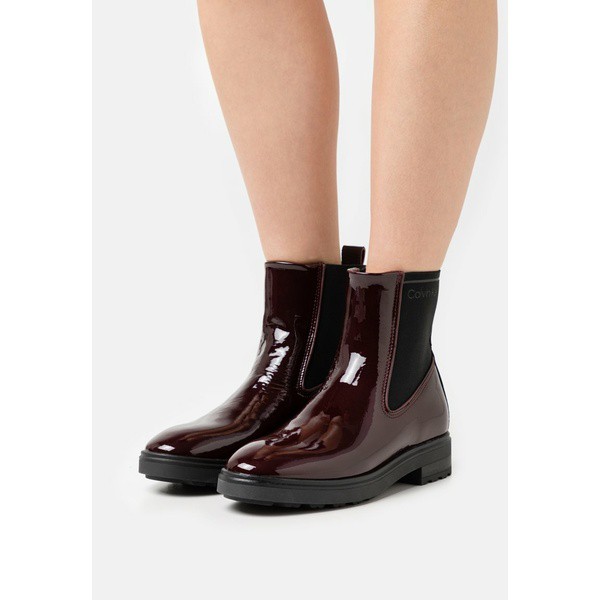 カルバンクライン レディース ブーツ＆レインブーツ シューズ CLEATED CHELSEA BOOT - Classic ankle boots - bordeaux bordeaux