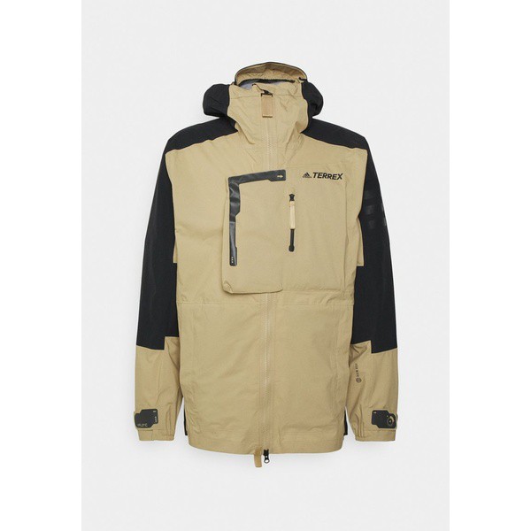 アディダス メンズ コート アウター XPLORIC - Hardshell jacket - beige/schwarz beige/schwarz