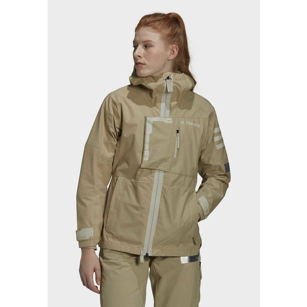 アディダス レディース コート アウター TERREX XPLORIC - Waterproof jacket - beige beige