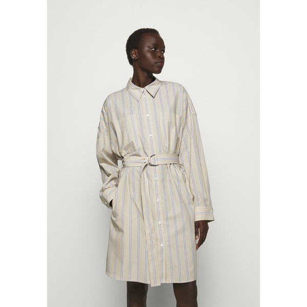 スリーワンフィリップリム レディース ワンピース トップス STRIPED BUTTON UP SHIRT DRESS - Shirt dress - tan tan