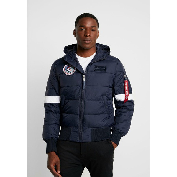 アルファインダストリーズ メンズ コート アウター HOODED PUFFER NASA - Winter jacket - dark blue dark blue