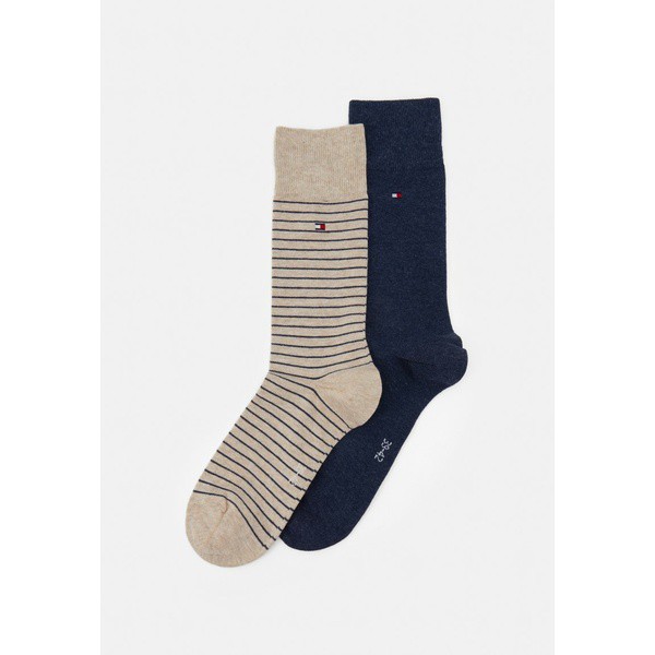 人気ブランド トミー ヒルフィガー メンズ 靴下 アンダーウェア Men Small Stripe Sock 2 Pack Socks Beige Blue Beige Blue クリアランス Www Speufpel Com